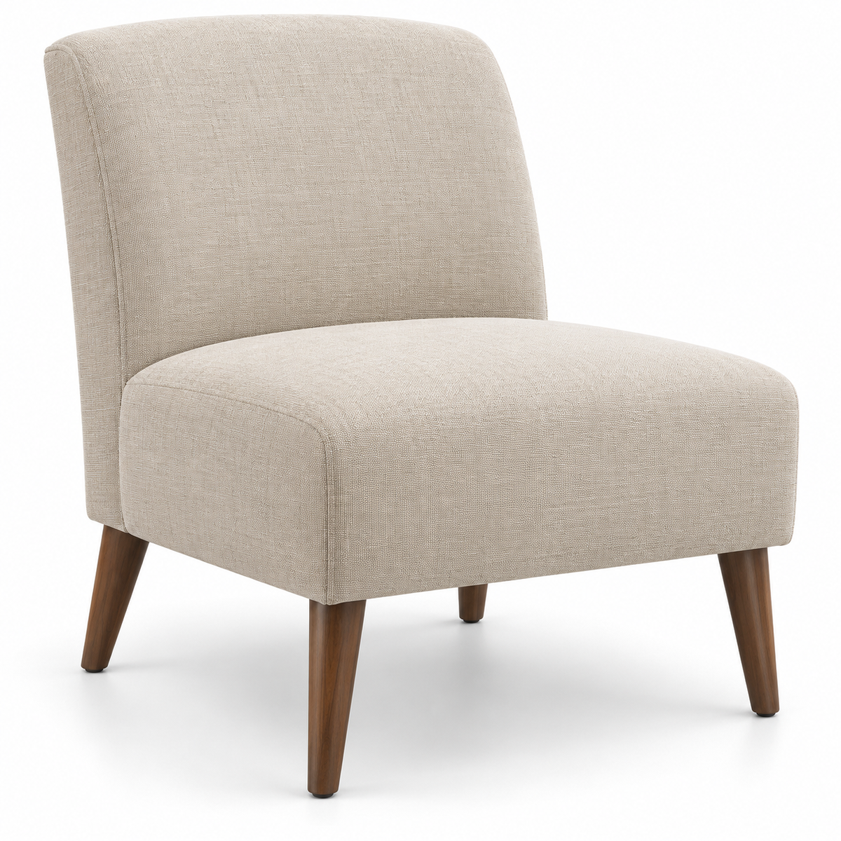 Sand Upholstered Armless Accent Chair