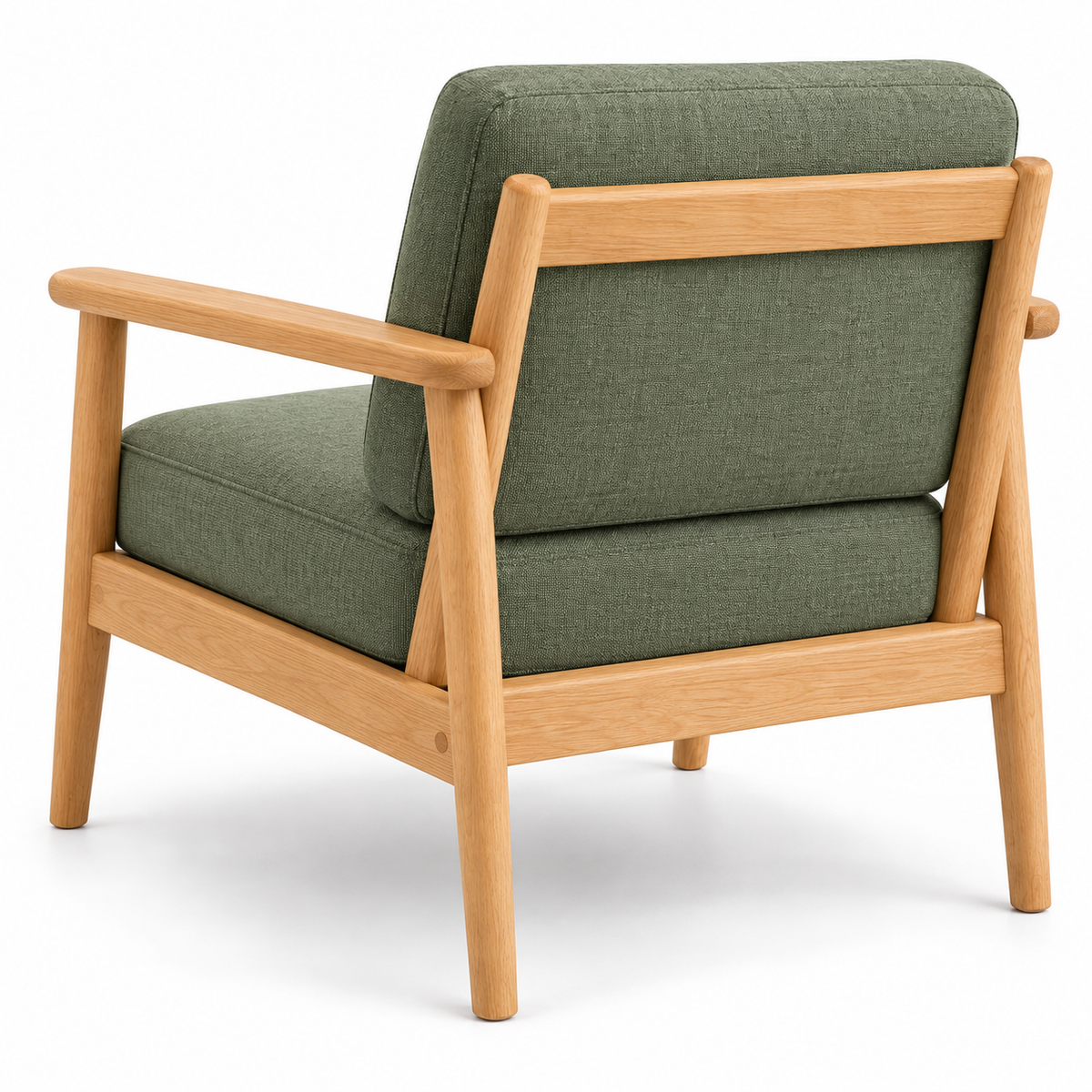 Sage Upholstered Wood-Frame Accent Chair