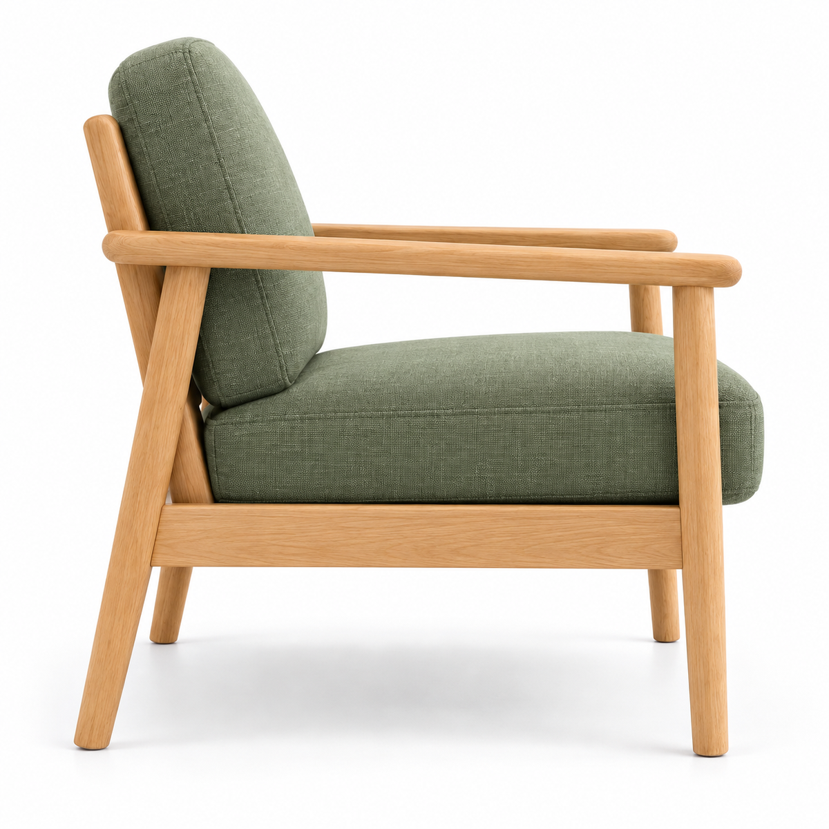 Sage Upholstered Wood-Frame Accent Chair