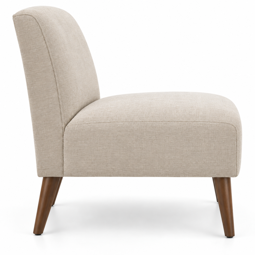 Sand Upholstered Armless Accent Chair
