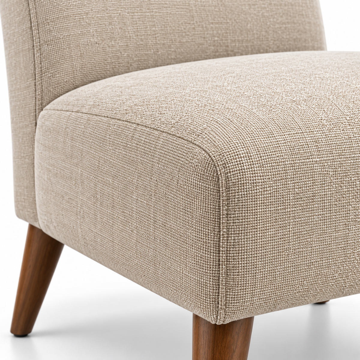 Sand Upholstered Armless Accent Chair