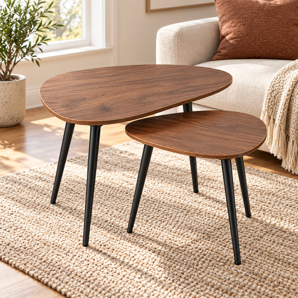 Two-Piece Pebble Nesting Table Set
