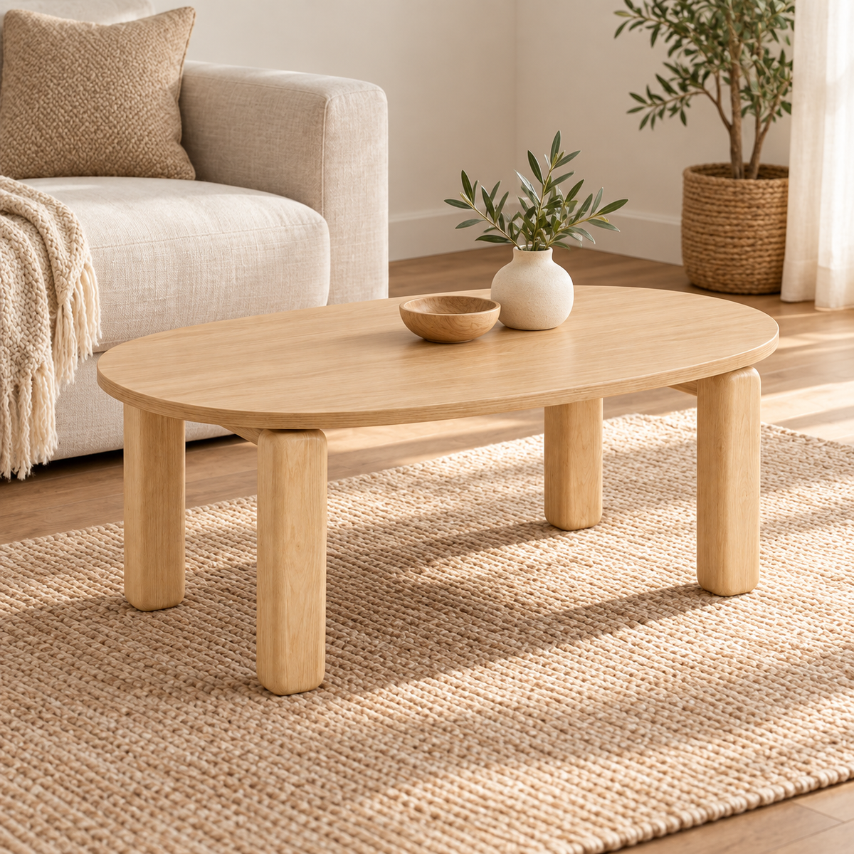 Oval Compact Coffee Table